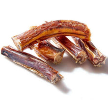 Load image into Gallery viewer, 5 dehydrated bully stick beef pizzle dog treats
